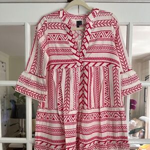 Sun dress with bold print